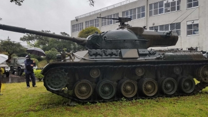 陸上自衛隊Japan Ground Self-Defense Force東富士演習場JGSDF駒門駐屯地Japanese Army創立63周年記念行事61式戦車 Type 61 main battle tank (MBT)