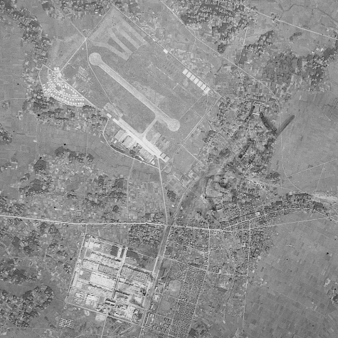 1947年（S22）の空中写真（太田飛行場・中島飛行機小泉製作所）