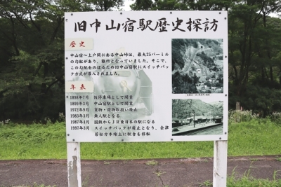 旧中山宿駅歴史説明看板