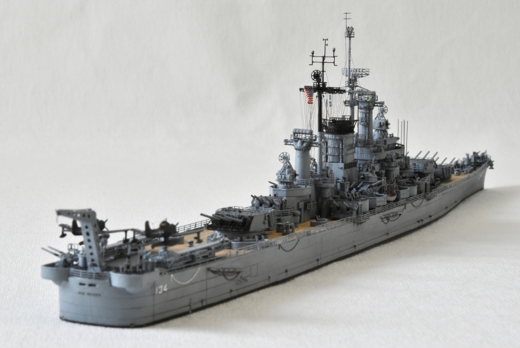 米海軍 重巡洋艦 【デ・モイン（USS DES MOINES CA-134)】(1948年 竣工時前後）完成画像DSC_0504-1-3-25◆模型製作工房 聖蹟