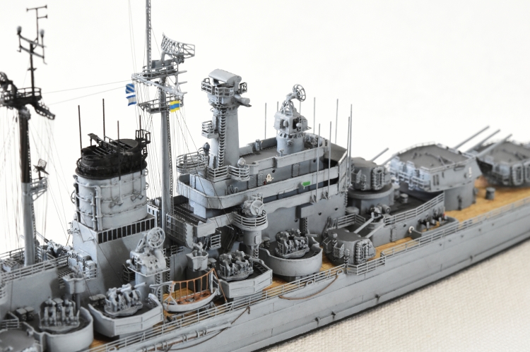 米海軍 重巡洋艦 【デ・モイン（USS DES MOINES CA-134)】(1948年 竣工時前後）完成画像DSC_0648-1-3-25◆模型製作工房 聖蹟