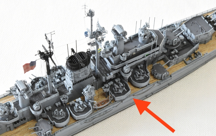 米海軍 重巡洋艦 【デ・モイン（USS DES MOINES CA-134)】(1948年 竣工時前後）完成画像IMG_0009◆模型製作工房 聖蹟